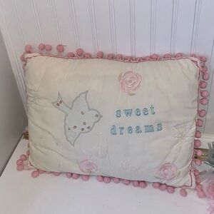 Vintage Embroidered “Sweet Dreams”Pillow